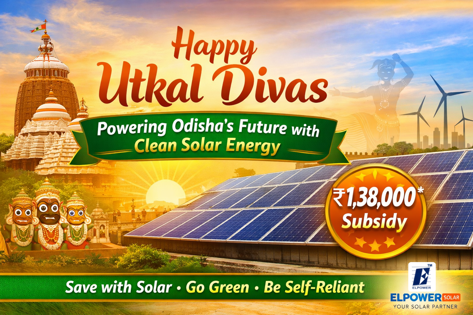 Happy Utkal Divas: Powering Odisha’s Future with Clean Solar Energy
